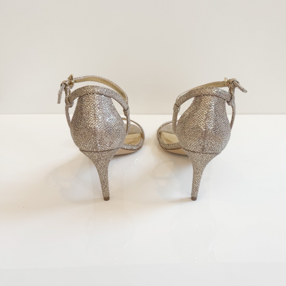 Michael Kors Simone Mid Gold Glitter Sandals Women’s 8 - Picture 7 of 8
